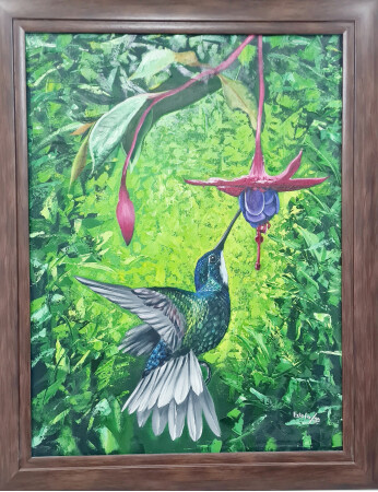 Colibrí y flor: néctar de la vida