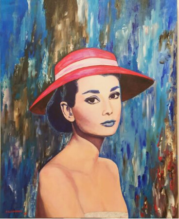 Audrey en azul