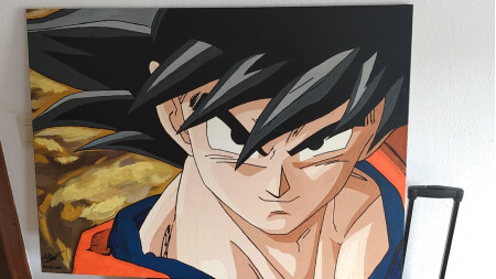 Lienzo GOKU - KAKAROTTO Art 1, 100% Óleo