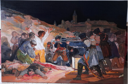 Reproducción de Los fusilamientos del 3 de Mayo de Goya.