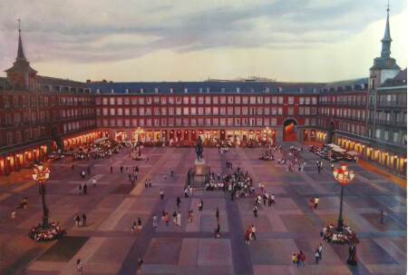 La Plaza Mayor de Madrid, Atardecer