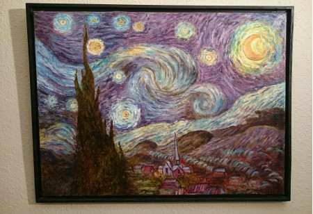 Noche estrellada. Van Gogh reproducción del original