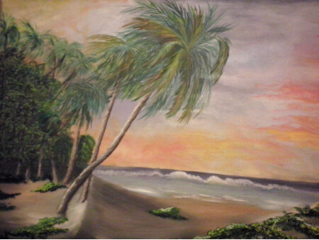 atardecer en la playa