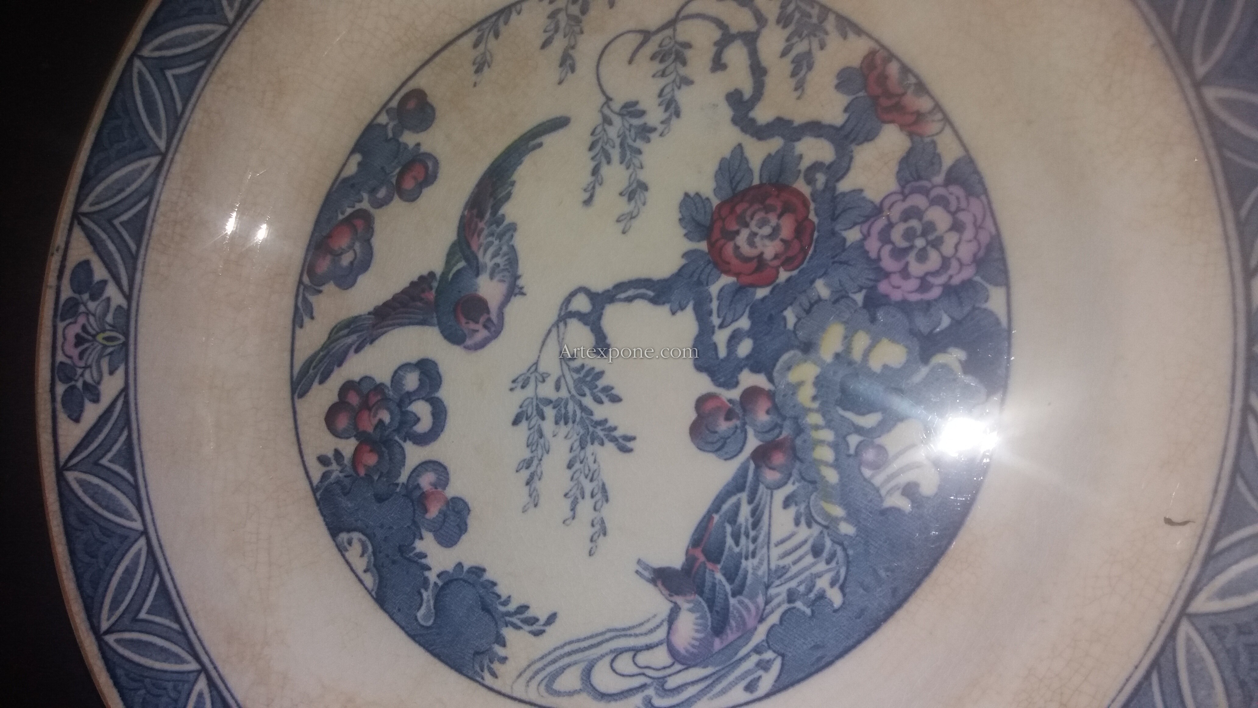 "Plate Bristol England Ceramic ", Mallard Esto 1683 . Obra de arte