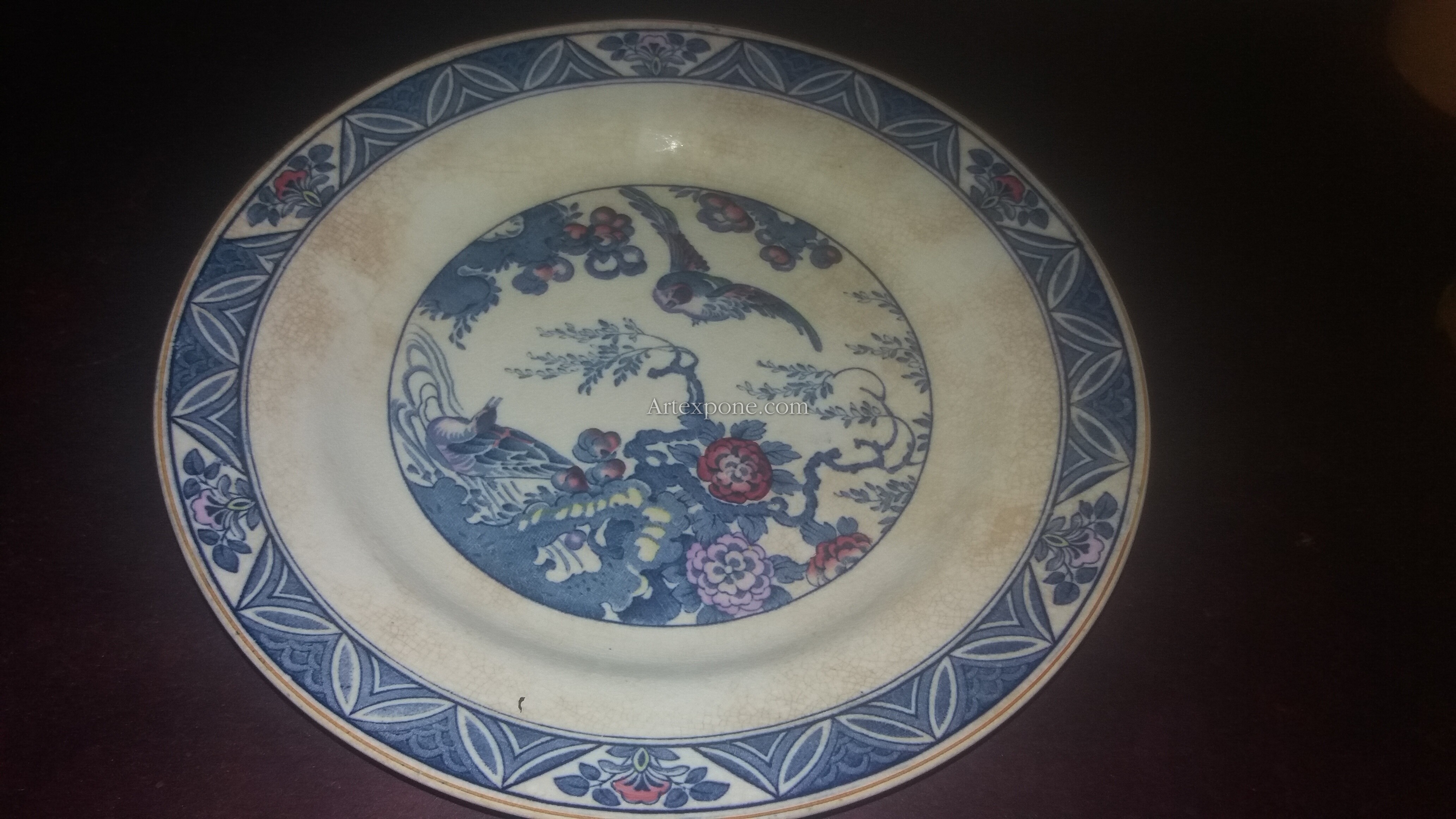 "Plate Bristol England Ceramic ", Mallard Esto 1683 . Obra de arte