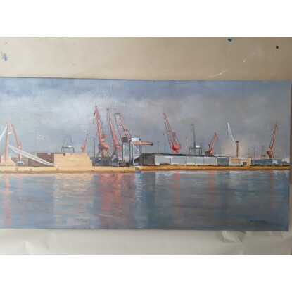 Nº 10 - SALIDA DEL PUERTO DE BILBAO CON GRUAS