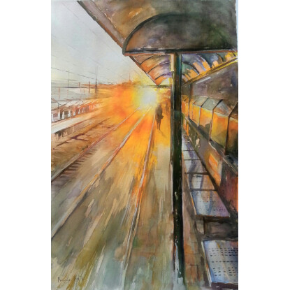 Amanece en la estación