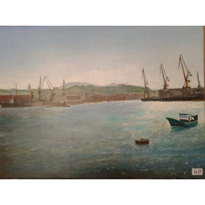 Nº 60 - LA RIA, GRUAS Y PESQUERO CON BOYA