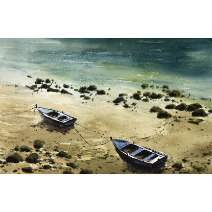 barcas en la arena