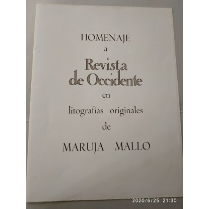 Serie Homenaje a "Revista de Occidente" 1979