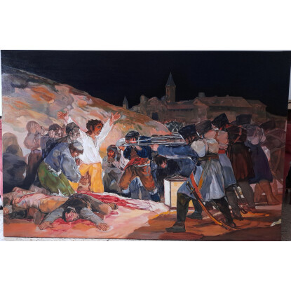 Reproducción de Los fusilamientos del 3 de Mayo de Goya.
