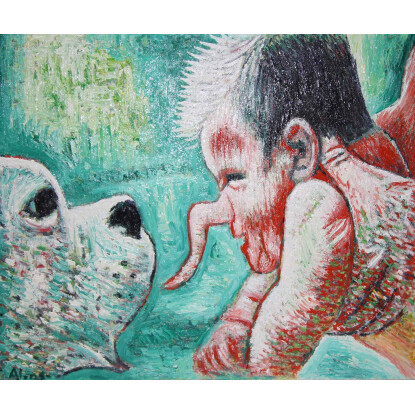 Bebé y su amigo
