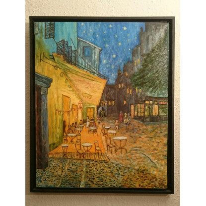 Terraza de café por la noche. Van Gogh reproducción del original